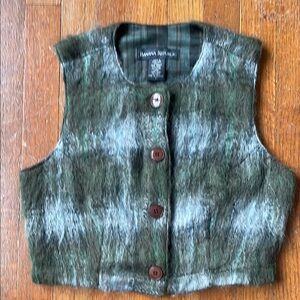 Banana Republic Plaid Wool and Mohair Blend Vest